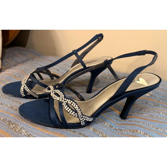 Jacqueline Ferrar Bejeweled Slingback Heels - Size 7M - Picture 3 of 10